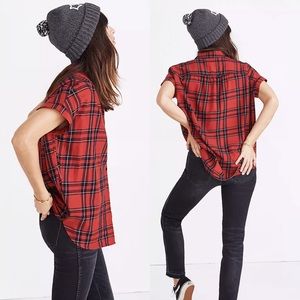 Madewell Red Plaid Blouse